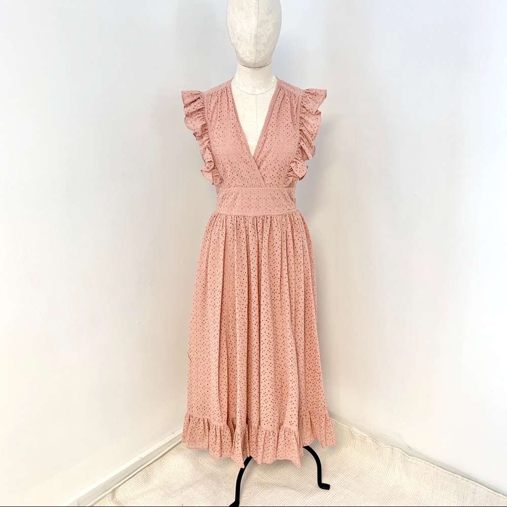 Robert Rodriguez 4 Prairie Lace Eyelet Maxi Dress Valentine’s Day - Picture 9 of 9